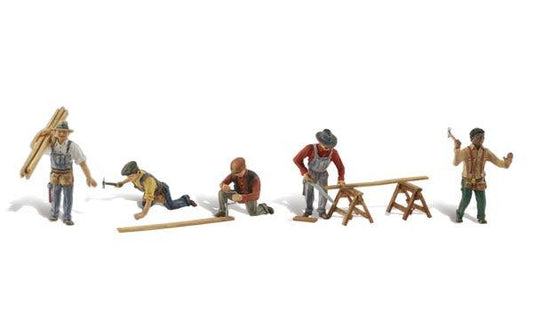 Woodland Scenics A1947 HO Train Figures Carpenter Crew - PowerHobby