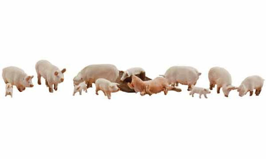 Woodland Scenics A1957 HO Train Figures Yorkshire Pigs - PowerHobby