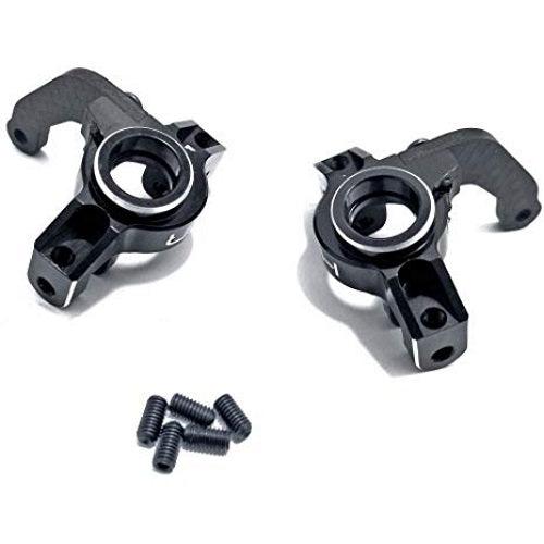 Hot Racing AEX21G01 Aluminum Steering Knuckles Carbon Fiber Arms Yeti / Exo - PowerHobby