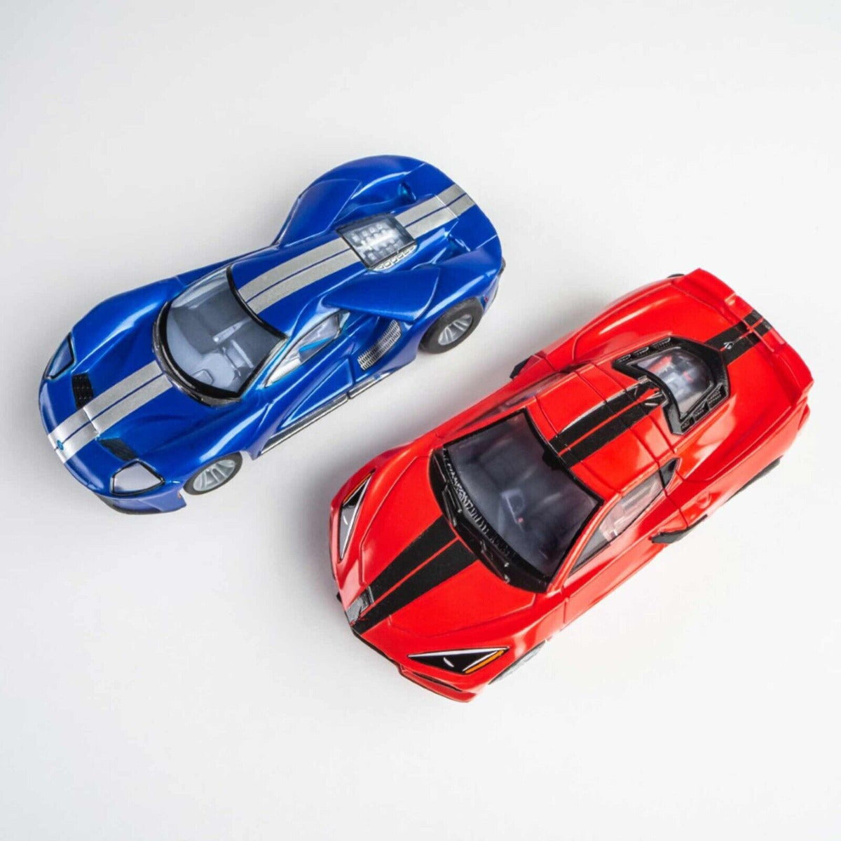 AFX 22032 Super Cars HO Scale Slot Car 15' Race Set Mega G+ Corvette C8 Ford - PowerHobby