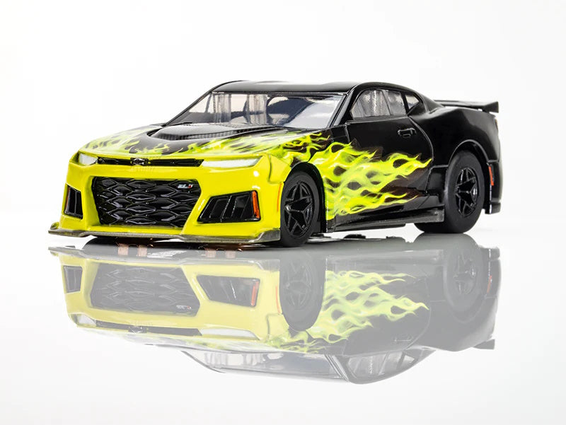 AFX 22060 Camaro ZL1 2021 Wildfire Black/Lime Ho Slot Car - PowerHobby