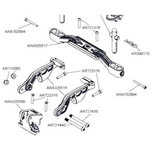 Hot Racing Aluminum Rear Body Mount Support Arrma Infraction Limitless - PowerHobby