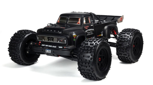 Arrma AR406147 Notorious 6S BLX Painted Decaled Trimmed Body Black Real Steel - PowerHobby