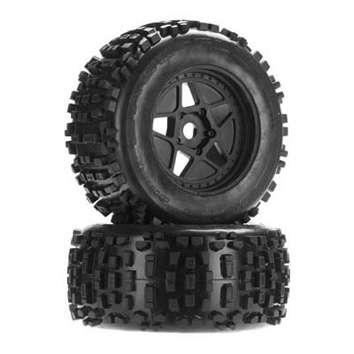 Arrma AR510092 Dboots Backflip MT 6S Tire Mounted Wheels Outcast Nero Fazon - PowerHobby