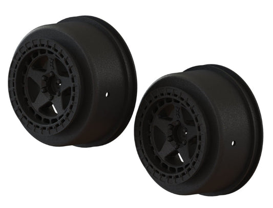 Arrma AR510096 SC 2.2" /3.0" Wheel 14mm Hex (Black 2Pieces) Senton - PowerHobby