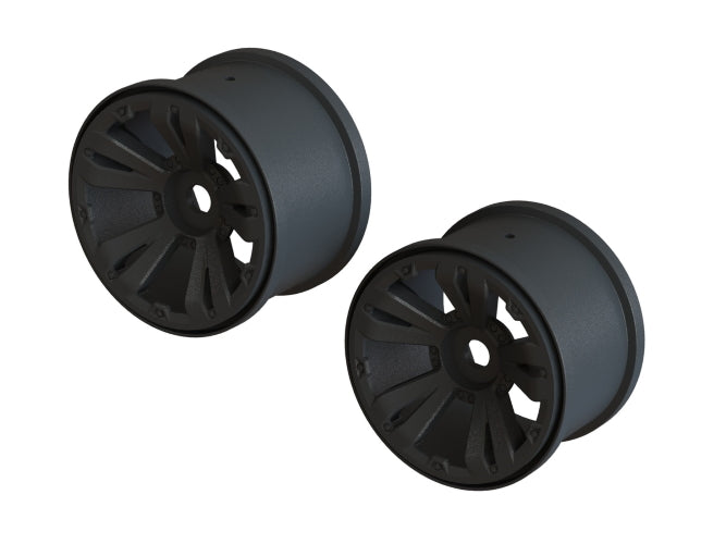 Arrma AR510111 MT 3.8" Wheel 17mm Hex (Black /2Pieces) Kraton Outcast - PowerHobby