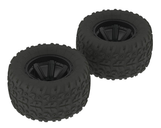 Arrma AR550014 Dboots Copperhead MT Tire Set Glued Black Granite Fury Mojave - PowerHobby