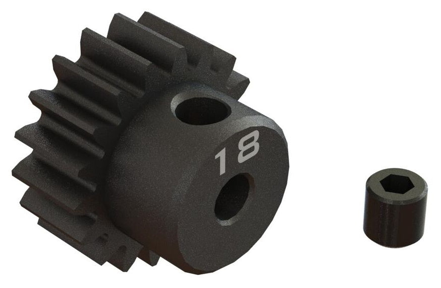 Arrma ARA311080 18T 0.8Mod 1/8" Bore CNC Steel Pinion Gear - PowerHobby