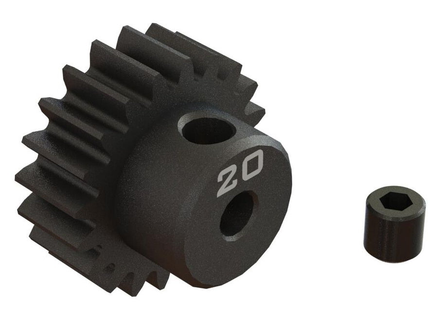 Arrma ARA311082 20T 0.8Mod 1/8" Bore CNC Steel Pinion Gear - PowerHobby