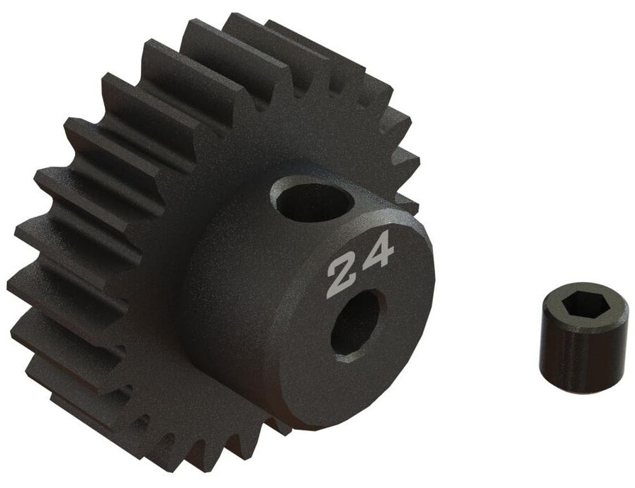 Arrma ARA311086 24T 0.8Mod 1/8" Bore CNC Steel Pinion Gear - PowerHobby