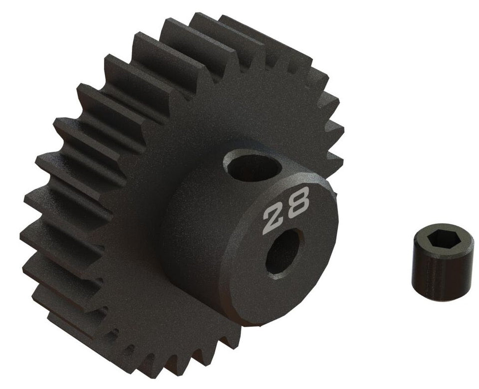 Arrma ARA311090 28T 0.8Mod 1/8" Bore CNC Steel Pinion Gear - PowerHobby