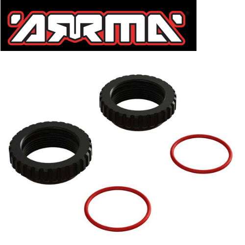 Arrma ARA330648 Shock Collar CNC Aluminum (2) 8S Kraton / Outcast - PowerHobby