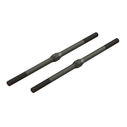 Arrma ARA330717 Steel Turnbuckle, M4 x 95mm Black (2) - PowerHobby