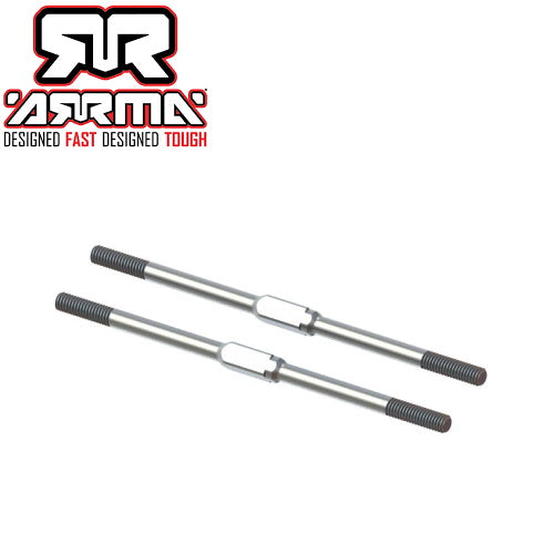 Arrma ARA340175 Steel Turnbuckle M4x95mm Silver (2) Kraton EXB - PowerHobby