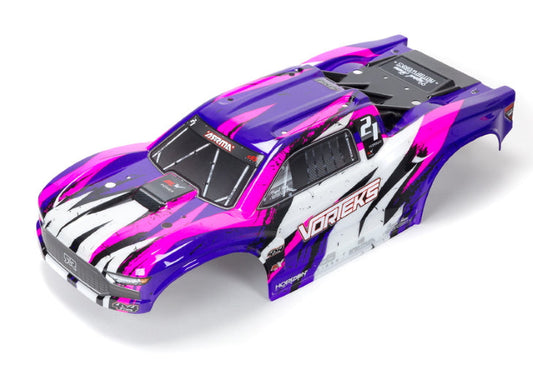 Arrma ARA402327 Vorteks 4X4 BLX Painted Decal Trimmed Body (Purple) - PowerHobby