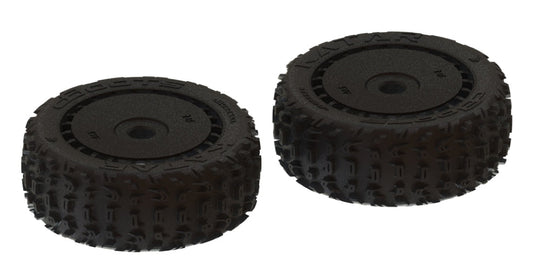 Arrma ARA550058 dBoots 'Katar B 6S' Tire Set Glued Black (2Pieces) Typhon - PowerHobby