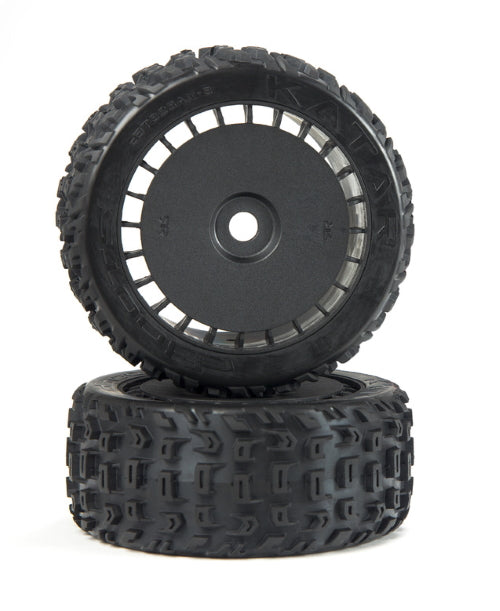 Arrma ARA550097 DBoots Katar T Belted 6S Tire Set Glued (Black) (2) Talion - PowerHobby