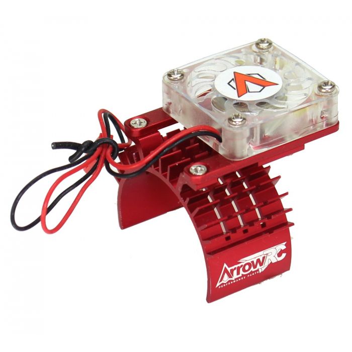 Powerhobby Aluminum Motor Cooling Fan FOR Traxxas Slash Stampede Rustler Red - PowerHobby