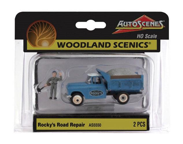 Woodland Scenics AS5550 HO Scale Rocky's Road Repair Vechicle - PowerHobby