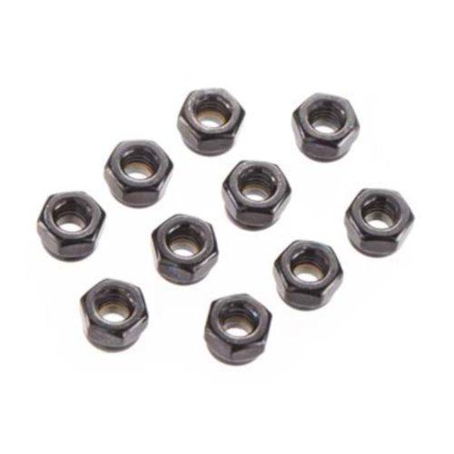 Axial AX31051 Nylon Locking Hex Nut 4mm Black (10) Yeti XL - PowerHobby