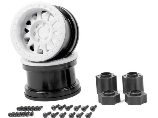 Axial AX31365 2.2" Method Beadlock Wheels IFD White RR10 Wraith Yeti AX10 SCX10 - PowerHobby