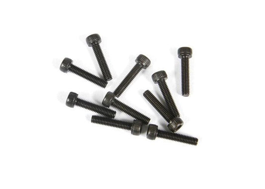 Axial AX31398 2.6x12mm Black Cap Head Screw Set (10) SCX10 II - PowerHobby