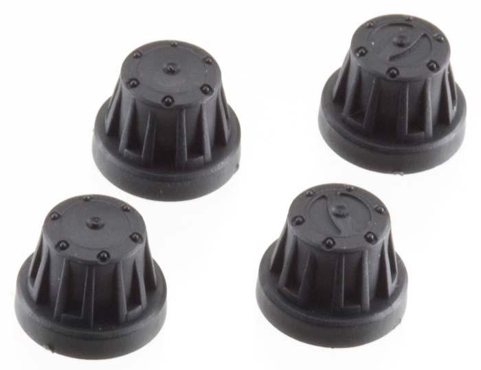 Axial AX8079 SCX10 EXO AX10 Hub Cover Set Black (4) - PowerHobby