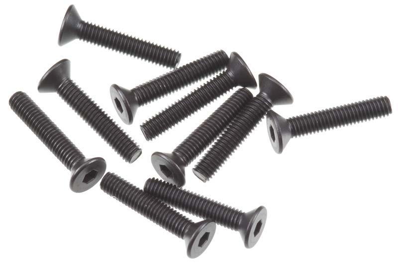 Axial AX0147 XR10 Score RR10 Bomber Hex Socket Flat Head Screw Set M3x16mm (10) - PowerHobby