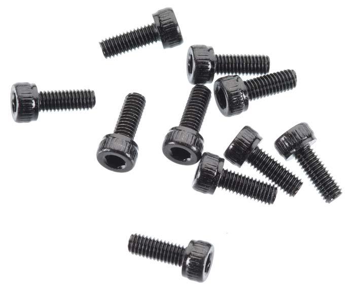 Axial AXA084 EXO 3x8mm Cap Head Screw (Black) (10) - PowerHobby