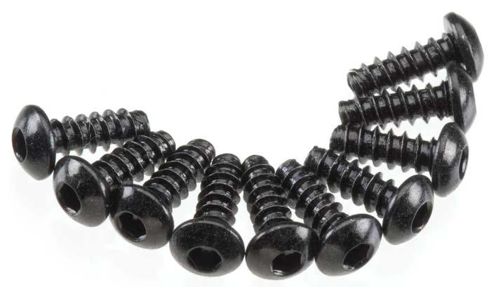 Axial AXA434 XR10 Wraith EXO SCX10 MAX-D Score Hex 3x8mm Head Screws Black (10) - PowerHobby