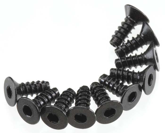 Axial AXA464 SCX10 Wraith Score Hex 3x8mm Flat Head Screws (10) - PowerHobby