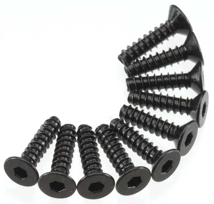 Axial AXA466 SCX10 Wraith EXO MAX-D Hex 3x12mm Self Tapping Flat Head Screw (10) - PowerHobby