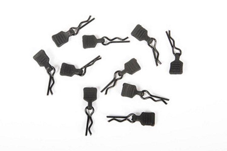 Axial AXI206000 3mm Body Clip w/Tab, Black (10pieces) SCX24 Jeep Wrangler - PowerHobby