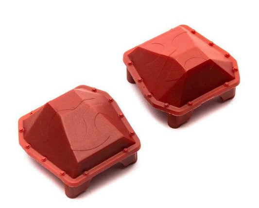 Axial AXI252002 SCX6 AR90 Diff Cover Axle Housing Red (2) - PowerHobby