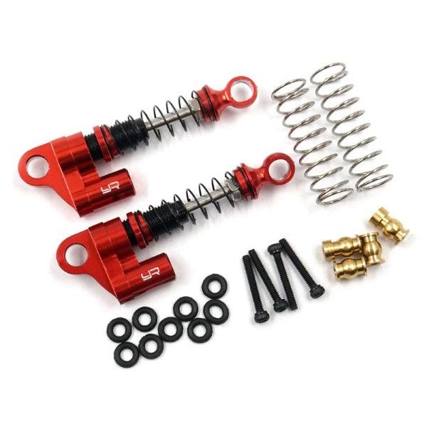 Yeah Racing AXSC-047RD Aluminum Shock Pair For Axial SCX24 Red - PowerHobby