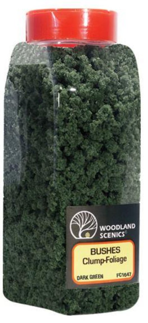 Woodland Scenics FC1647 N/HO Bushes Shaker Dark Green 32 oz Train Scenery - PowerHobby