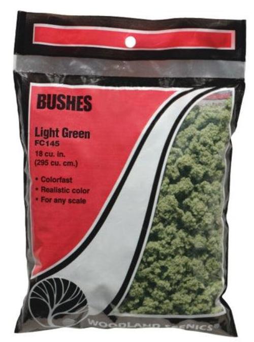 Woodland Scenics FC145 Bushes Clump Foliage Light Green Bag Train Scenery - PowerHobby