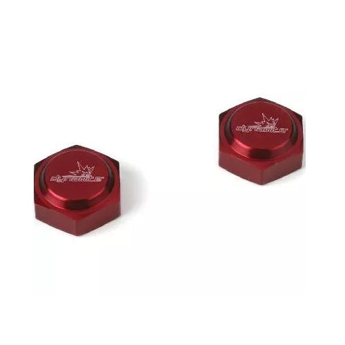 Dynamite DYN7190 Shielded wheel nuts 23mm elox red (2) - PowerHobby