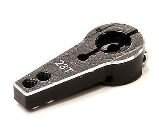 Integy C23939BLACK Billet Machined Alloy Servo Horn 23T for KO&JR Servo 20/24mm - PowerHobby