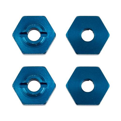 Team Associated 21562 1/14 Wheel Hexes Blue Aluminum Reflex 14B Reflex 14T - PowerHobby