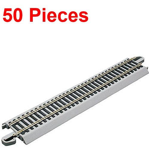 Bachmann 44581 9" Staight Nickel Silver E-Z HO Train Track (50 Pieces) - PowerHobby