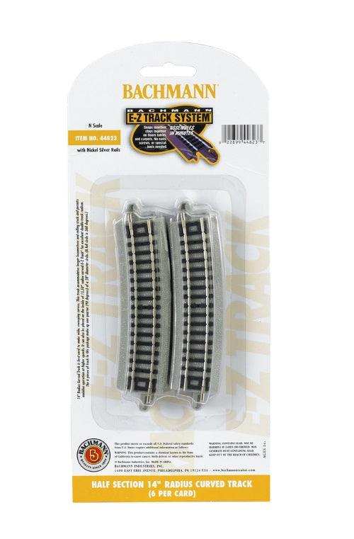 Bachmann 44823 N Half Section 14" Radius Curved Track (6) - PowerHobby