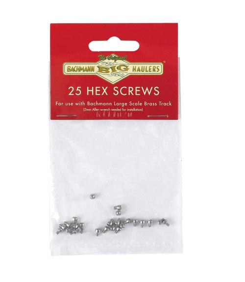 Bachmann 94656 Stainless Steel Hex Screws (25) Large Scale - PowerHobby