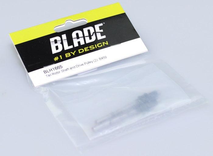 Blade 450 3D / X Tail Rotor Shaft and Drive Pulley (2) BLH1665 - PowerHobby