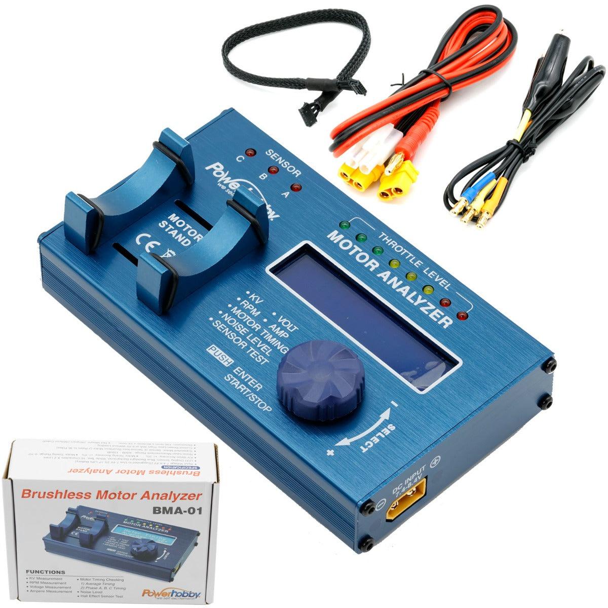 Powerhobby BMA-01 Brushless Motor Analyzer RPM KV Voltage Checker - PowerHobby