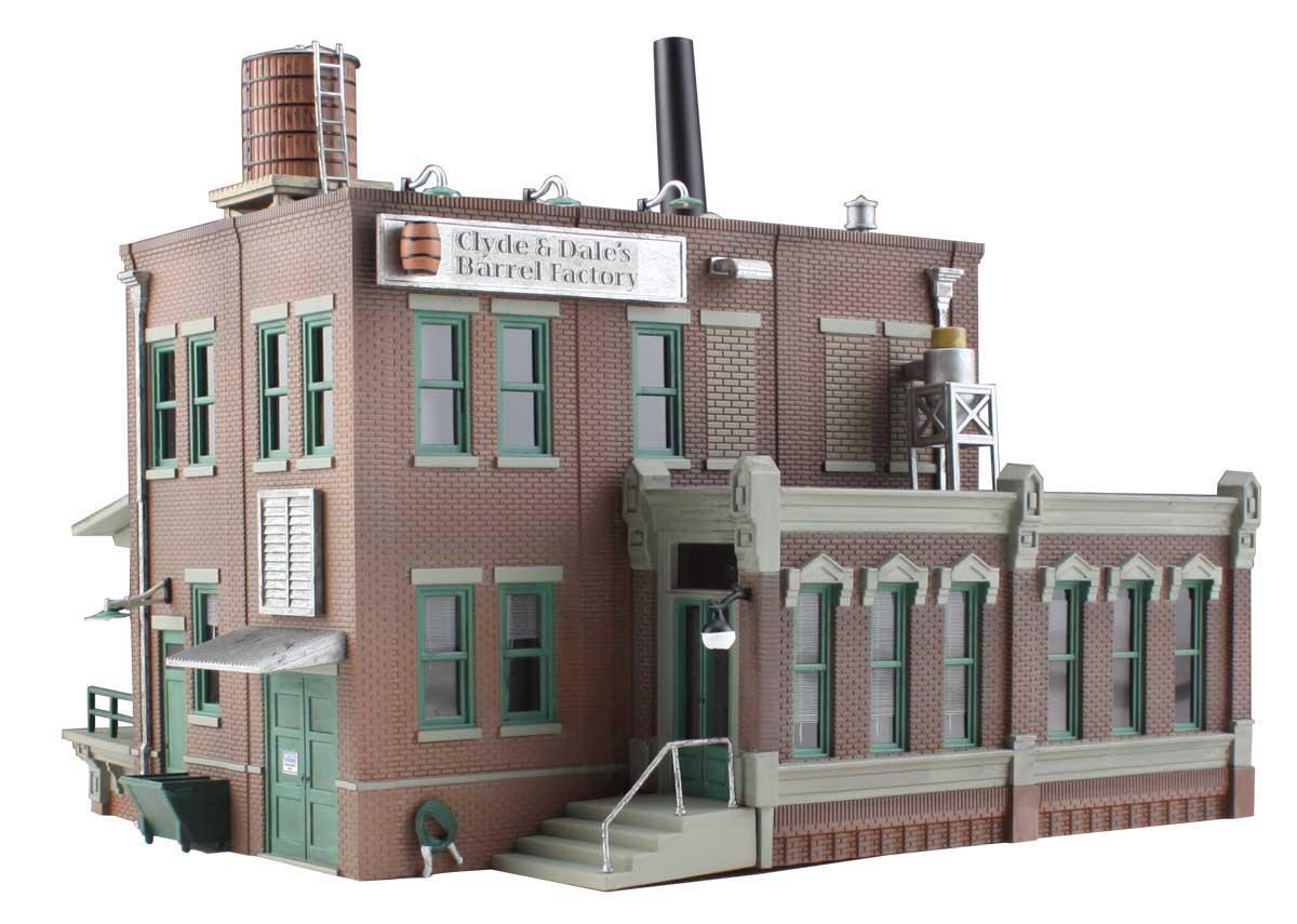 Woodland Scenics BR5026 HO Clyde & Dale's Barrel Factory Structure Built-&-Ready - PowerHobby