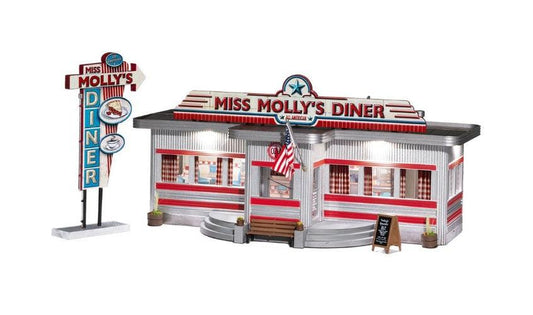 Woodland Scenics BR5870 O Scale Miss Molly's Diner Built-&-Ready - PowerHobby