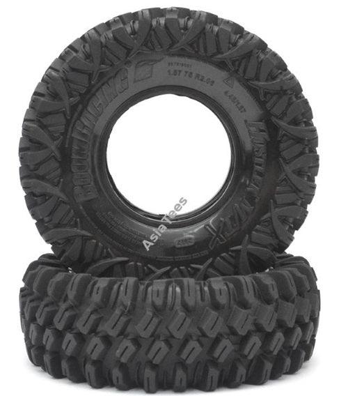 Boom Hustler M/T Xtreme 1.9 Rock Crawling Tires 4.45x1.57 Snail Slime Compound - PowerHobby