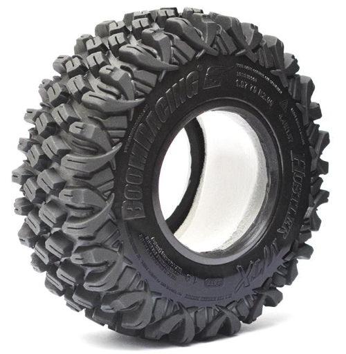 Boom Hustler M/T Xtreme 1.9 Rock Crawling Tires 4.45x1.57 Snail Slime Compound - PowerHobby