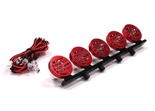 Integy C23541RED Aluminum Type II Roof Top Spot LED Light Set (5) - PowerHobby